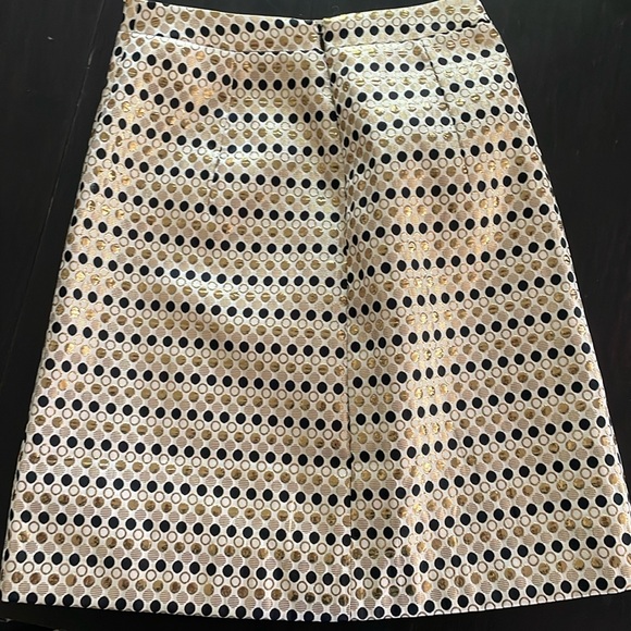 Gold and navy polka dotted skirt. Excellent condition/never worn. Size 6. - Picture 2 of 4